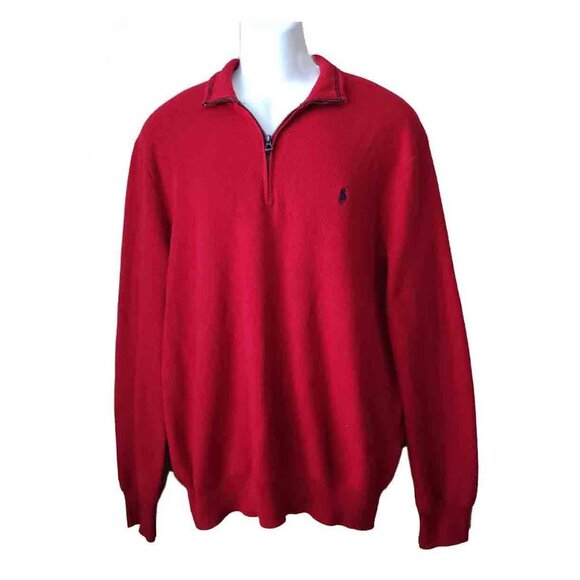 Polo by Ralph Lauren Pima Cotton 1/4 Zip Sweater Men's Size XL - Picture 1 of 1